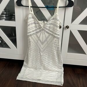 White rhinestone Windsor homecoming dress Small